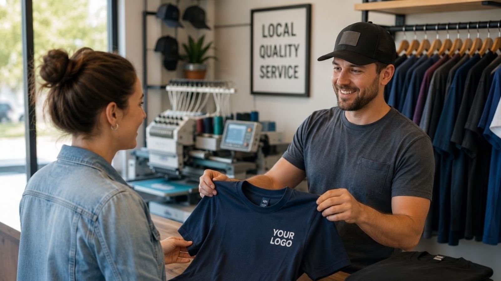 ordering custom shirts locally